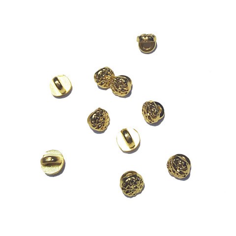 Пуговицы металлические на ножке 4 мм, цвет ЗОЛОТО (10 шт.)