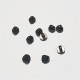 Пуговицы металлические на ножке 4 мм, цвет ГРАФИТ (10 шт.)