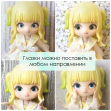 Глаза стеклянные круглые, 8мм, фиолетовые