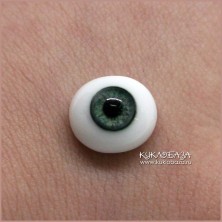Глаза овальные (рыбки), 10мм серо-зеленые 10CC-04