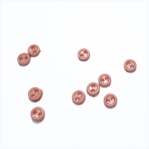 Пуговицы 3 мм, цвет коралл (10 шт.)
