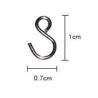 Крючок для МИНИ БЖД, 1см для шеи, 2 шт