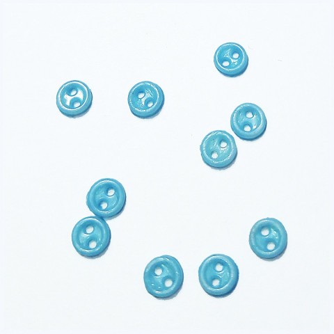 Пуговицы 3 мм, бирюзовые (10 шт.)
