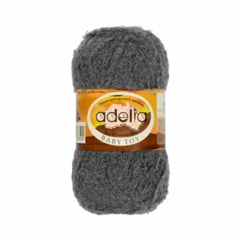  Пряжа ADELIA "BABY TOY" серая 50 г 225 м нейлон