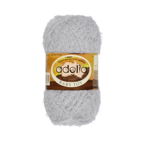  Пряжа ADELIA "BABY TOY" светло-серая 50 г 225 м нейлон