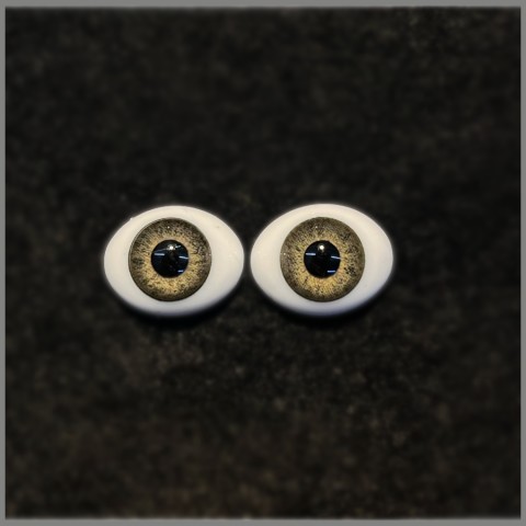 Глаза овальные (рыбки), 14мм зеленые 14CC-03