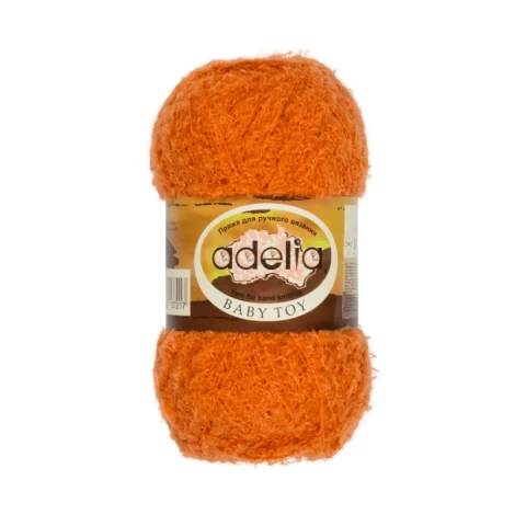  Пряжа ADELIA "BABY TOY" коричнево-оранжевая 50 г 225 м нейлон