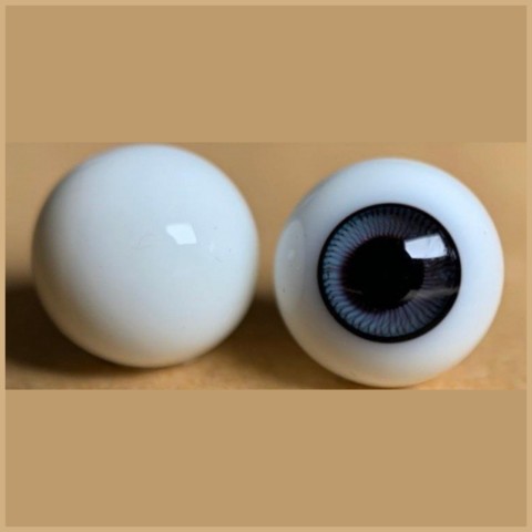 Глаза стеклянные без ножки серые, 10 мм