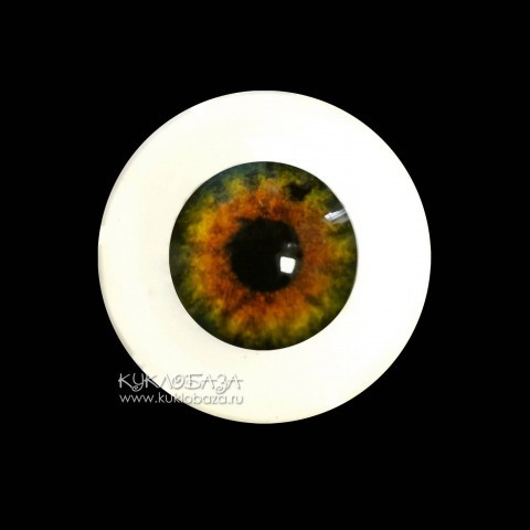 Глаза сферические, 14 мм карие с зеленью 14CC-03