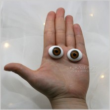 Глаза овальные (рыбки), 24 мм ореховые 24CC-09