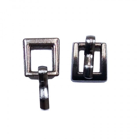Миниатюрная пряжка 4 мм, цвет графит, 1 шт.