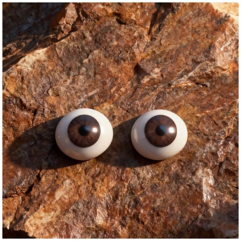 Глаза УФ овальные (рыбки) 10мм коричневые 10UVCA-10