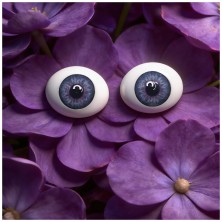 Глаза УФ овальные (рыбки) 12мм фиолетовые 12UVSD-08