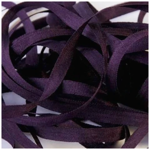 Лента шелковая, ширина 4мм, цвет №126 темно-фиолетовый