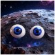 Глаза УФ овальные (рыбки) 12мм синий космос 12UVFC-13