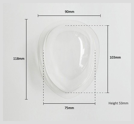 Прозрачная защитная маска для лица 9,5-10,5"