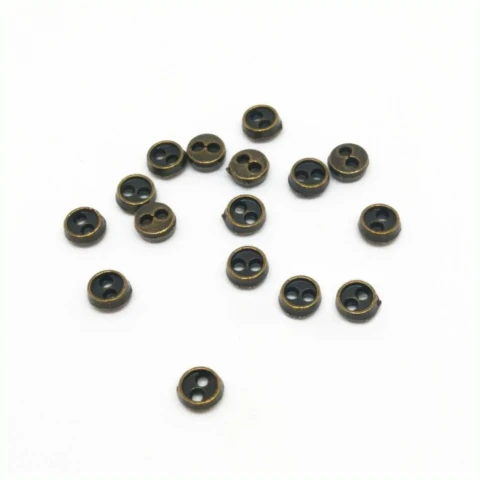 Пуговицы металлические 4 мм, цвет БРОНЗА (10 шт.)  