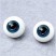 Глаза стеклянные без ножки голубые с блестками, 10 мм