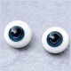 Глаза стеклянные без ножки голубые с блестками, 10 мм