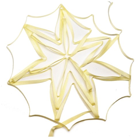 Лента шелковая, ширина 4мм, цвет №007 светло-желтый