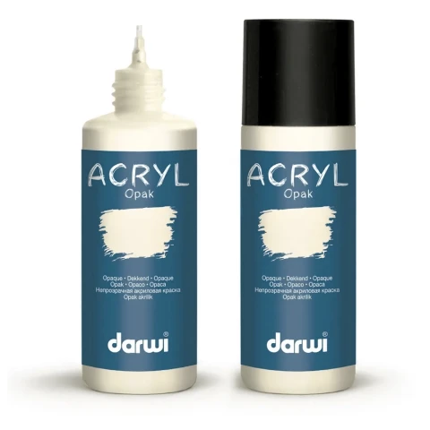 Краска акриловая Darwi OPAK (сверхукрывистая), слоновая кость, 80 мл