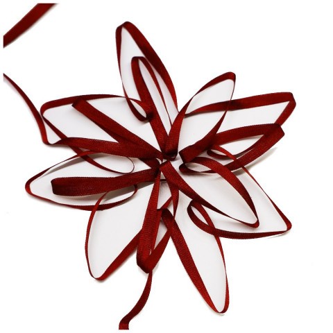 Лента шелковая, ширина 4мм, цвет №108 бордовый