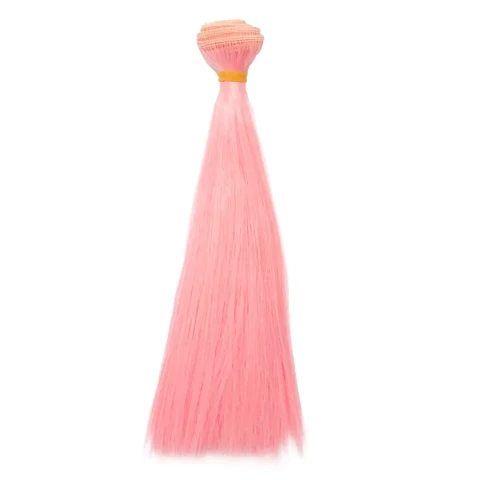 Синтетический тресс 15 см, розовый