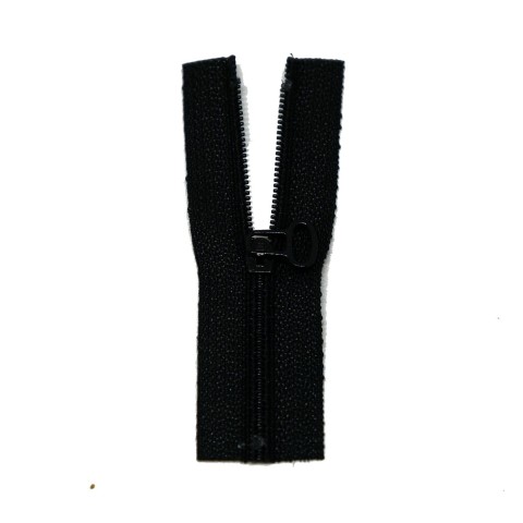 Неразъёмная молния черная мини