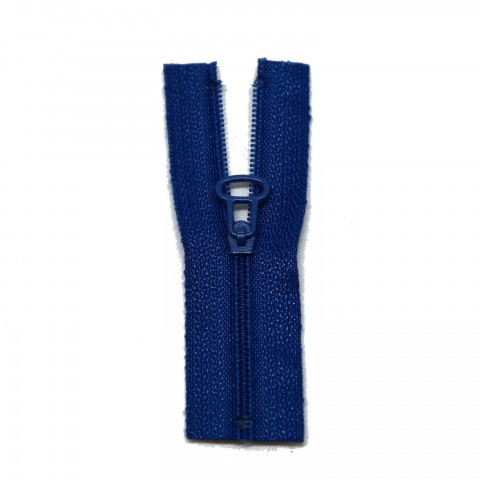 Неразъёмная молния синяя мини