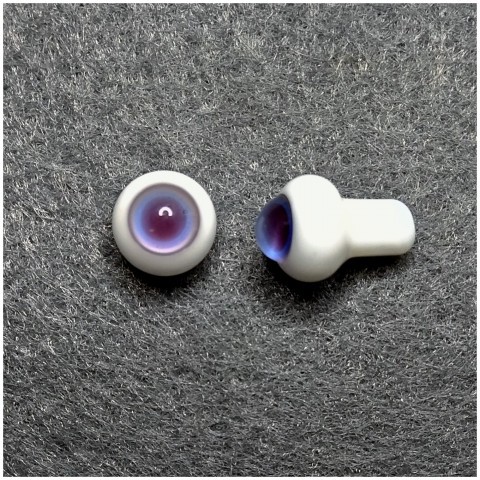 Глаза стеклянные круглые, 6мм фиолетовые