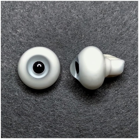 Глаза стеклянные круглые, 12мм серые