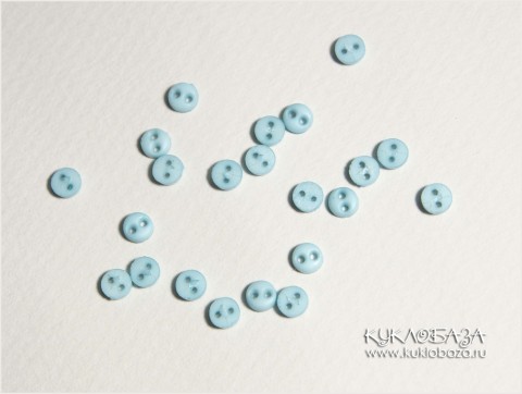 Пуговицы 4мм голубые (10 шт.)
