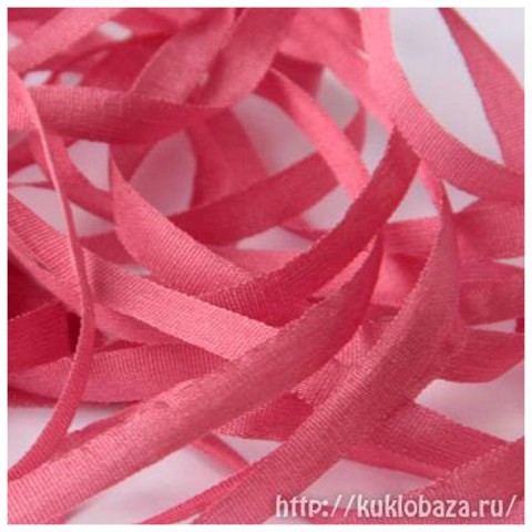 Лента шелковая, ширина 2 мм, цвет №081 темно-розовый