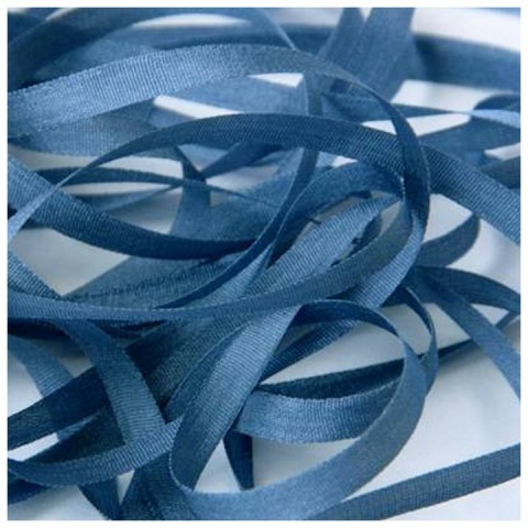 Лента шелковая, ширина 2 мм, цвет №262 синий