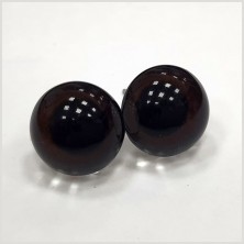  Глаза кабошоны 12 мм темно-коричневые