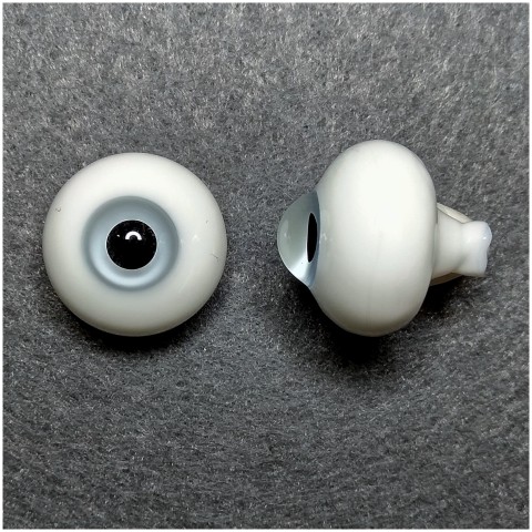Глаза стеклянные круглые, уменьшенная радужка, 16мм серые