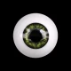 Глаза сферические, 12мм тепло-зеленые 12CA-03