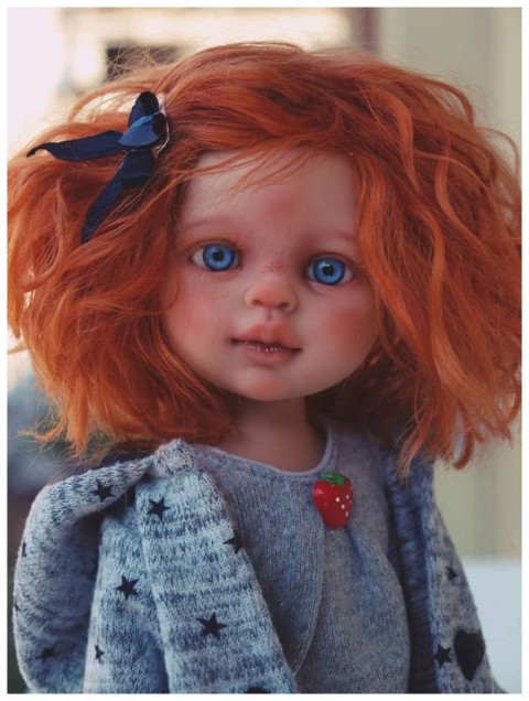 Глаза овальные (рыбки), 12мм голубые 12MA-12