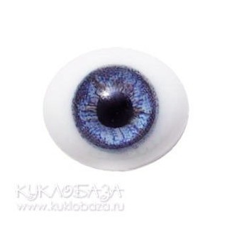 Глаза овальные (рыбки), 18мм синие 18CD-01